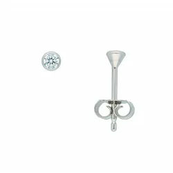 Adelia ́s Paar Ohrhänger Damen Goldschmuck, 585 Gold mit Zirkonia Goldschmuck für Damen silberfarben