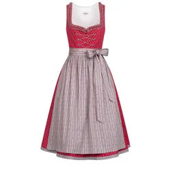 Dirndl NÜBLER "Dirndl midi Terres", Damen, Gr. 42, EURO, rot, Obermaterial: 100% Baumwolle CO., Kleider