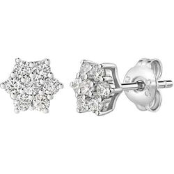 Paar Ohrstecker FIRETTI "Schmuck Geschenk Silber 925 Ohrschmuck Ohrringe Sterne", silberfarben, kristallweiß, kristallweiß, Ohrringe, Damen, 7mm, Silber 925 (Sterlingsilber), mit Zirkonia (synth.)