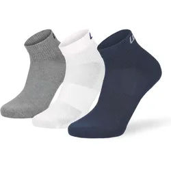 Lenz Performance Quarter Tech Socken, blau-grau-weiss, Größe 35 36 37 38 für Männer