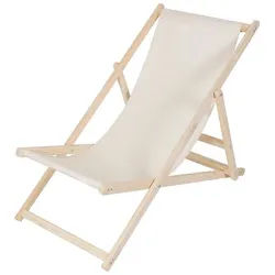 Feel2Home Gartenliege Gartenstuhl Strandliege Liegestuhl Gartenliege Sonnenliege ver. Farben, Stück, Inkl. Sicherung gegen ungewolltes Zusammenklappen beige