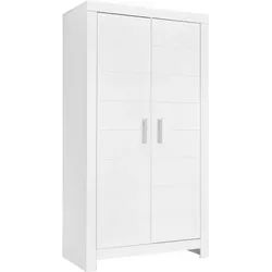 Paidi Kleiderschrank , Weiß , Holzwerkstoff , 4 Fächer , 110x205.2x55.3 cm , Beimöbel erhältlich, in verschiedenen Größen erhältlich , Schlafzimmer, Kleiderschränke, Drehtürenschränke