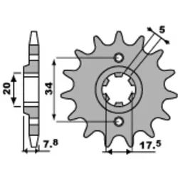 PBR Standard-Stahlkettenrad 279 - 520