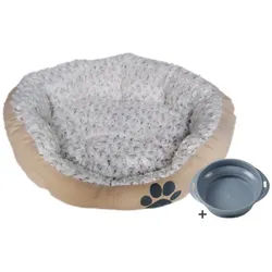 Rohrschneider Tiersofa Kuschelsofa Snow, mit gratis Futternapf 45 cm