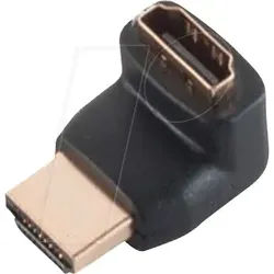 SHVP BS77407-1 - Adapter HDMI Stecker < HDMI Buchse gewinkelt oben, vergoldet