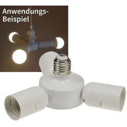 ChiliTec E27-Fassung "Triple", 3-fach Adapter auf 3x E27-Schraubfassungen