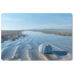 MuchoWow Mauspad Strand - Schild - Wasser - Blau (1-St), Büro für Tastatur und Maus, Mousepad Gaming, Desk Mat, 60x40 cm 60 cm x 40 cm