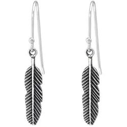 Order & Smile Schmuck Paar Ohrhaken Feder Ohrringe Silber 925 silberfarben