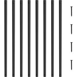 VEVOR Metallbaluster für Treppen, 25 x 5,5 x 965 mm, flache dekorative Geländerstäbe aus Aluminiumlegierung, 72er-Pack Deckbaluster mit Schrauben, klassisches hohles Deckgeländer