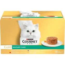 Purina Gourmet Gold Katzenfutter Pikanter Kuchen 48 x 85 g