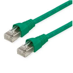 Telegärtner Patchkabel S/FTP, Cat.6A LAN-Kabel, RJ-45 Männlich (Stecker), RJ-45 Männlich (Stecker) (1000.0 cm), LSOH, 100008982 grün