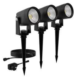 Philips 3er Set GardenLink Niedervolt-Spot Reuel Erweiterung in Schwarz warmweißes Licht IP44