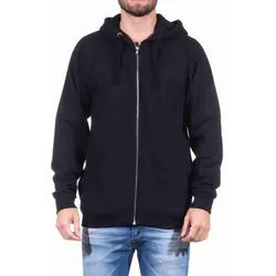 Normann Relaxanzug Herren Jacke mit Kapuze für Hausanzug, Sportanzug Oberteil schwarz XL