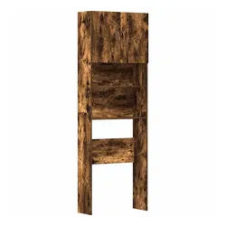 vidaXL Waschmaschinenumbauschrank Waschmaschinenschrank Räuchereiche 64x24x190 cm Holzwerkstoff (1-St)