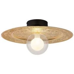GLOBO LIGHTING Deckenleuchte, Leuchtmittel nicht inklusive, Esszimmerleuchte Deckenlampe Deckenleuchte Glas goldfarben