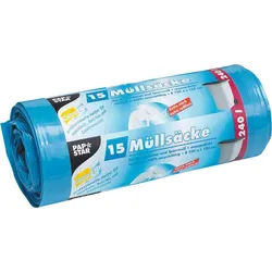 PAPSTAR 12129 - PAPSTAR Müllbeutel, CleanUp 15 Stk, 240 Liter