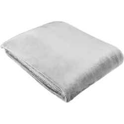 Novel Decke , Silberfarben , Textil , Uni , 220x240 cm , Oeko-Tex® Standard 100 , pflegeleicht , Heimtextilien, Wohntextilien, Kuscheldecken