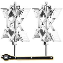 VEVOR Unterlegkeil für Wohnmobile, X-förmiger Unterlegkeil zur Stabilisierung von Wohnmobilen, für Reifenbreiten von 3,8 bis 25,4 cm, 2 Stk. Unterlegkeile mit Ratschenschlüssel und Aufbewahrungstasche