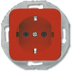 Busch-Jaeger 20 EUCRD-217-101 Schutzkontakt-Steckdose mit rundem Tragring, rot glänzend, Busch-Duro 2000, Reflex SI
