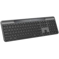 K980 Signature Slim Solar+ Wireless - Tastaturen - Dänisch/Norwegisch/Schwedisch/Finnisch - Grau