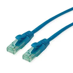 ROLINE RECYCLED MATERIAL ROLINE RM Patchkabel Cat.6A UTP, blau, 1 m