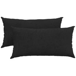 vidaXL Sitzauflage Sofakissen 2 pcs Schwarz 80 x 40 cm Stoff, (2 St) schwarz