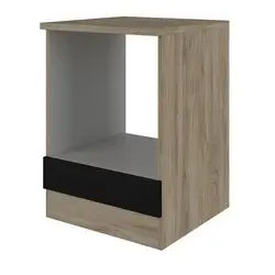 Flex-Well Herdumbauschrank »Capri«, BxT: 60 x 60 cm, Holzwerkstoff, Front mit Antifingerprint-Effekt - schwarz