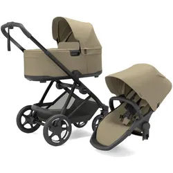 Thule Kombikinderwagen , Khaki , Kunststoff , UV 50+ , Feststellbremse, Federung, kugelgelagerte Räder, für Babyschale geeignet, Teleskopgriff , Baby on Tour, Kinderwagen, Kombikinderwagen