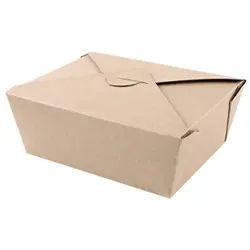 NATURESTAR Essen to go Box MENU, faltbar, Lunchbox aus extra starkem und stabilem Papier , 1 Packung = 50 Stück, 16,2 x 13,2 x 6,4 cm