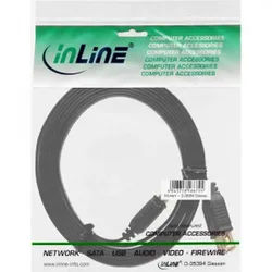 INLINE USB 2,0 Flachkabel Verlängerung, A Stecker / Buchse, schwarz, Kontakte gold, 5m