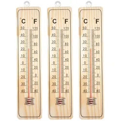 TSB Werk Raumthermometer Thermometer Innenthermometer Außenthermometer, 8-tlg., 1-8 Stk, Garten, Analog, Innen, Außen, Holz