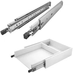 SO-TECH® Auszug Schwerlastauszug 200 kg mit Lock-in/out Einrastfunktion, schwarzer Hebel, VarioSlide KV2-200-H76-L550-EH 558,8 mm grau|schwarz
