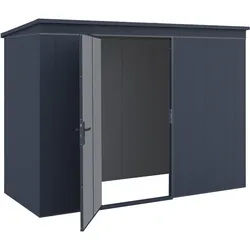 Weka Metall-Gerätehaus Gary Gr. 7 (286 x 136 cm) anthrazit (RAL 7016)