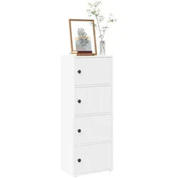vidaXL Bücherregal NA Bücherregal Weiß 40x24x102 cm Spanplatte weiß