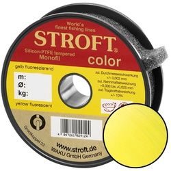 Stroft Angelschnur STROFT Color Monofile Angelschnur Gelb Fluo, 25 m Länge, 0.25 mm Fadendurchmesser, (1-St), 5.7kg Tragkraft gelb 25 m