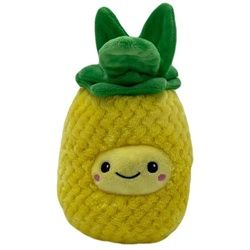 soma Kuscheltier Soma Plüsch Ananas XXL 25 cm Sofa-Rückenkissen Rund Lebensmittel, Super weicher Plüsch Stofftier Kuscheltier für Kinder zum spielen