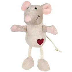 TRIXIE Maus, Plüsch, Katzenminze, 11 cm, beige
