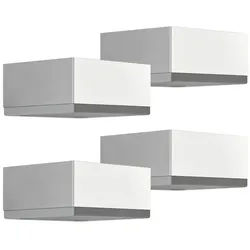 SO-TECH® Möbelfuß 4er Set MOTEL 65 x 65 mm Höhe: 25-35 mm, Höhe 35 mm, Chrom poliert silberfarben 3.5 cm