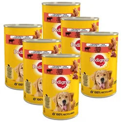 PEDIGREE Adult Dose 6x400g - Nassfutter für Hunde mit Rindfleisch in Gelee