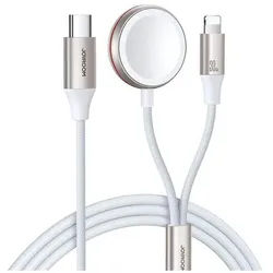 Fast Charging Magnetic Charger 2-in-1 S-IW012 30W 1.5m (White)