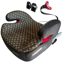 XOMAX Kindersitzerhöhung mit ISOFIX für 6 bis 12 Gruppe 2/3 mit Armlehnen ECE R129 Zeichen, ab: 6 Jahren, bis: 12 Jahren grau|schwarz