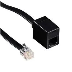 goobay Telefonkabel RJ-12 schwarz 6.0 m schwarz