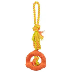 TRIXIE Zerrspielzeug Denta Fun Ring am Tau
