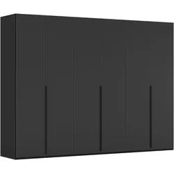 LeGer Home by Lena Gercke Kleiderschrank Schrank Garderobe Ankleide Schlafzimmer Flur SERINA Eyecatcher (3 verschiedene Ausstattungen BASIC/CLASSIC/PREMIUM (inkl. SOFT-CLOSE) in 6 Breiten (101 - 401 cm) mit Front Glas oder Dekor MADE IN GERMANY schwarz 301 cm x 223 cm x 61 cm