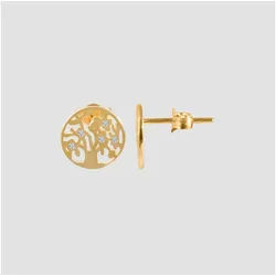 Adelia ́s Paar Ohrhänger Damen Ohrringe – Ohrstecker aus 333 Gold mit Zirkonia, Perfekt zum Verschenken an besondere Menschen goldfarben