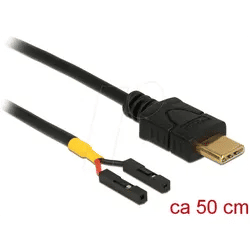 DELOCK 85473 - Kabel USB Type-C 2.0 Stecker > 2x Pfostenbuchse einzeln, 50 cm