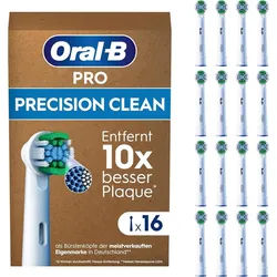 Oral-B Aufsteckbürsten Pro Precision Clean, X-förmige Borsten für E-Zahnbürste, weiß 16 Stück weiß