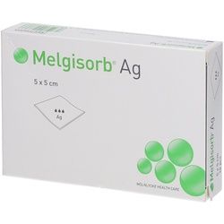 Antimikrobieller Verband auf Melgisorb® Ag-Alginat-Basis 5 cm x 5 cm