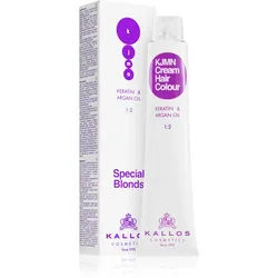 Kallos KJMN Professional Cream Hair Colour Keratin & Argan Oil Haarfarbe Farbton 90.01 Silver Blond 100 ml
