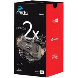Cardo Freecom 2x Duo Kommunikationssystem Doppelset, schwarz für Männer